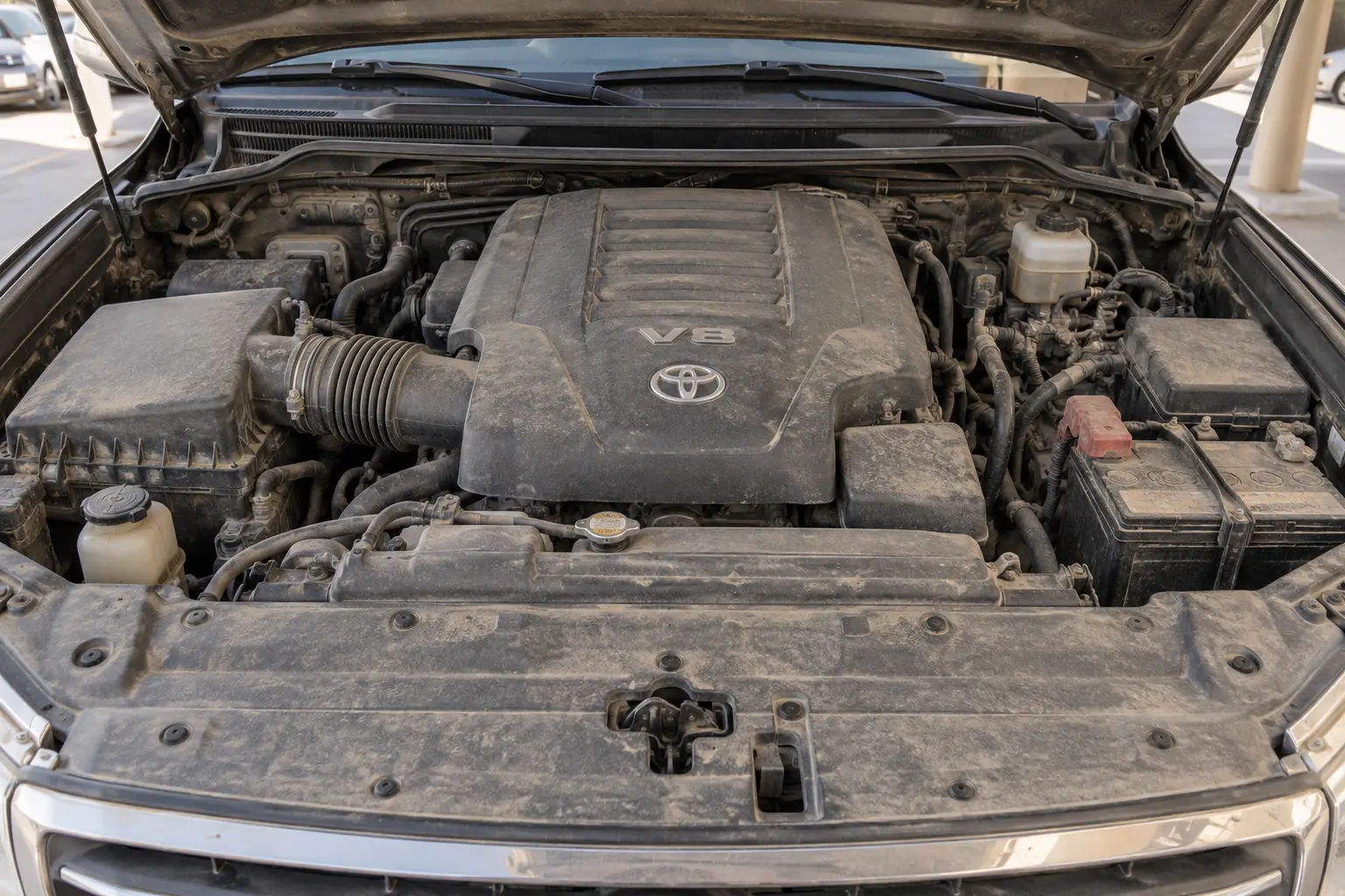 Engine Bay Cleaning — Before